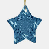 Schöne Phantastische Iridescent Blue Kaleidoskop K Keramikornament (Rechts)
