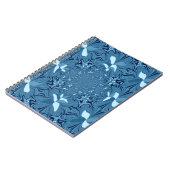 Schöne Phantastische Iridescent Blue Kaleidoskop K Notizblock (Linke Seite)