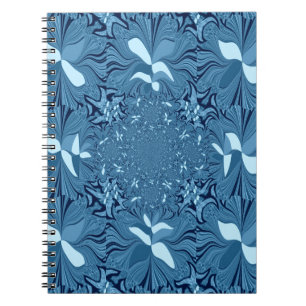 Schöne Phantastische Iridescent Blue Kaleidoskop K Notizblock
