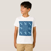 Schöne Phantastische Iridescent Blue Kaleidoskop K T-Shirt (Vorne ganz)