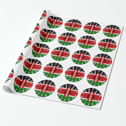 Schöne phantastische Jambo-Kenya-Flagge Geschenkpapier (Ungerollt)