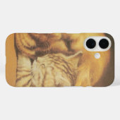 Schöne Phantastische Katze und Hund Cuddling Art P Case-Mate iPhone Hülle (Rückseite (Horizontal))