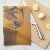 Schöne Phantastische Katze und Hund Cuddling Art P Handtuch (Viertel Falte)