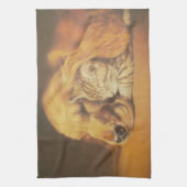 Schöne Phantastische Katze und Hund Cuddling Art P Handtuch (Vertikal)