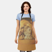 Schöne Phantastische Katze und Hund Cuddling Art P Schürze (Getragen)