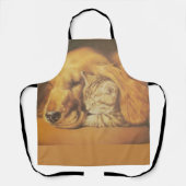 Schöne Phantastische Katze und Hund Cuddling Art P Schürze (Vorderseite)