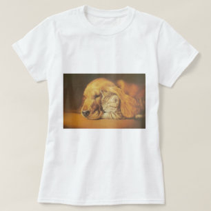 Schöne Phantastische Katze und Hund Cuddling Art P T-Shirt