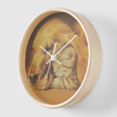 Schöne Phantastische Katze und Hund Cuddling Art P Uhr (Winkel)