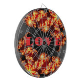 Schöne phantastische Liebe Dartscheibe (Vorderseite Links)