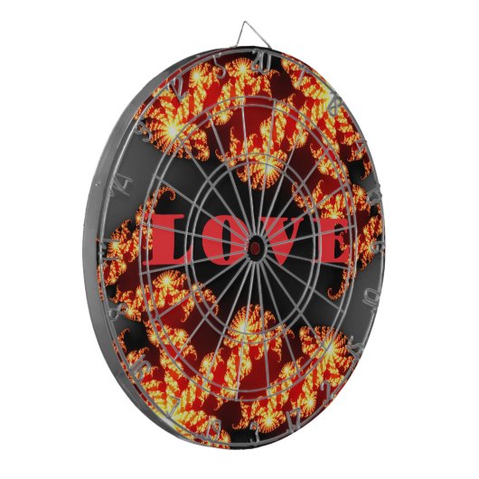 Schöne phantastische Liebe Dartscheibe (Vorderseite Links)