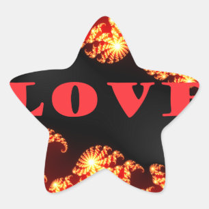 Schöne phantastische Liebe Stern-Aufkleber