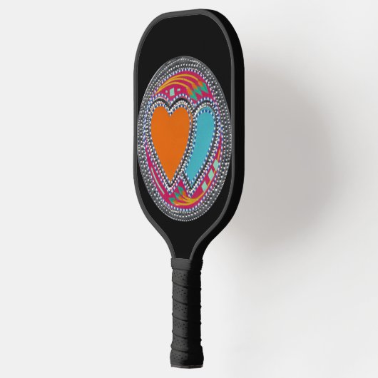 Schöne phantastische Liebe, um alle Herzen retten Pickleball Schläger (Links)