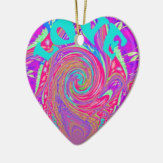 Schöne Phantastische Liebe Whirlpool Text Art Prin Keramikornament (Links)