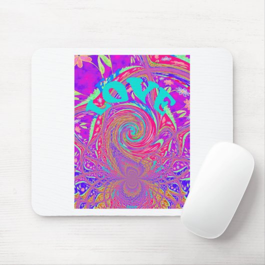 Schöne Phantastische Liebe Whirlpool Text Art Prin Mousepad (Mit Mouse)