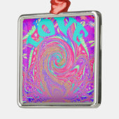 Schöne Phantastische Liebe Whirlpool Text Art Prin Silbernes Ornament (Links)