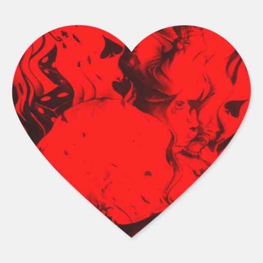 Schöne phantastische, neueste Online-Qualität Skee Herz-Aufkleber (Vorderseite)