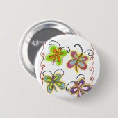 Schöne, phantastische Niedliche Schmetterlingskuns Button (Vorne & Hinten)