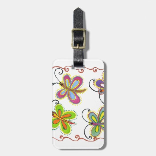 Schöne, phantastische Niedliche Schmetterlingskuns Gepäckanhänger (Vorderseite vertikal)