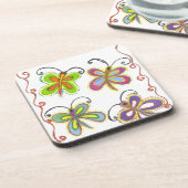 Schöne, phantastische Niedliche Schmetterlingskuns Getränkeuntersetzer (Linke Seite)