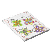 Schöne, phantastische Niedliche Schmetterlingskuns Notizblock (angewinkelt)