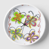 Schöne, phantastische Niedliche Schmetterlingskuns Uhr (Vorderseite)