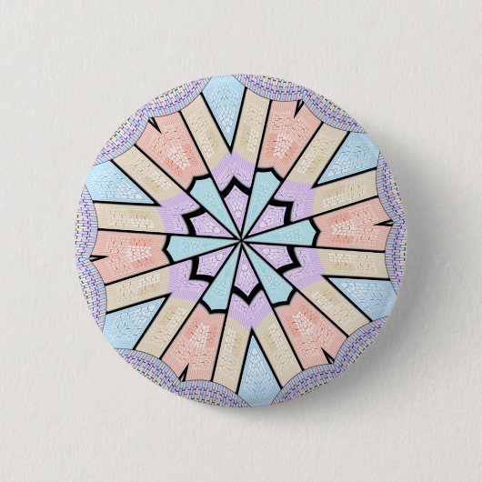Schöne, Phantastische, pastellfarbene geometrische Button (Vorderseite)