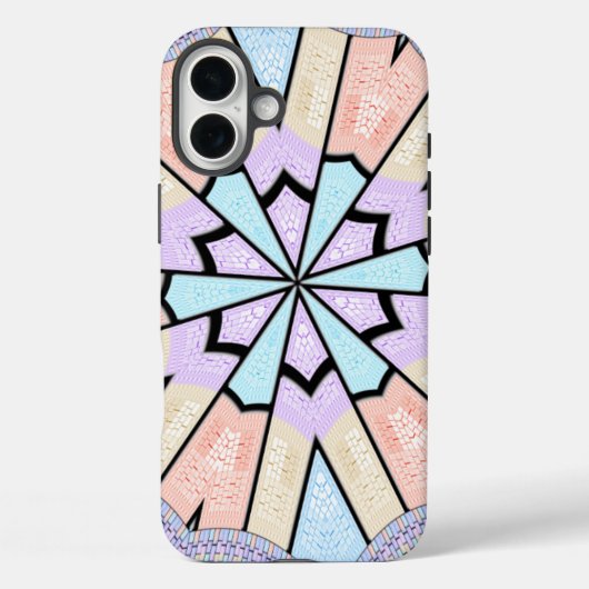 Schöne, Phantastische, pastellfarbene geometrische Case-Mate iPhone Hülle (Rückseite)