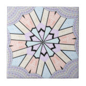 Schöne, Phantastische, pastellfarbene geometrische Fliese (Vorderseite)