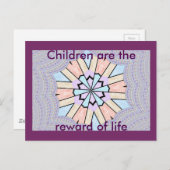 Schöne, Phantastische, pastellfarbene geometrische Postkarte (Vorne/Hinten)