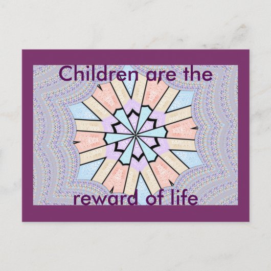 Schöne, Phantastische, pastellfarbene geometrische Postkarte (Vorderseite)