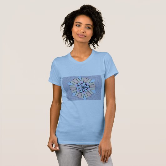 Schöne, Phantastische, pastellfarbene geometrische T-Shirt (Vorne ganz)