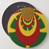 Schöne Phantastische Rasta-Farben Kunstdrucken Button (Vorne & Hinten)