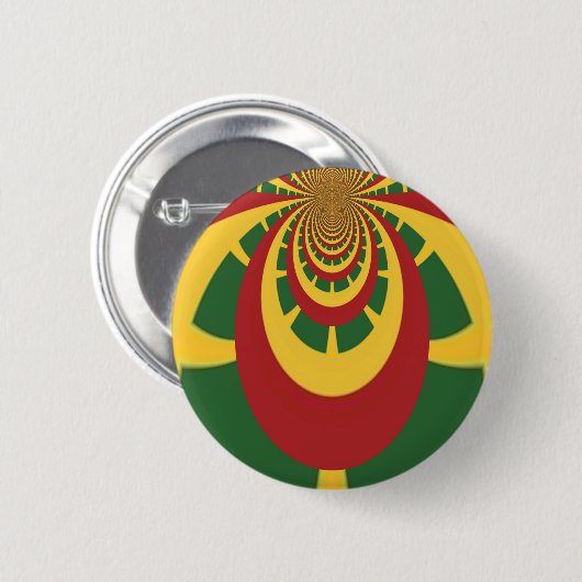 Schöne Phantastische Rasta-Farben Kunstdrucken Button (Vorne & Hinten)