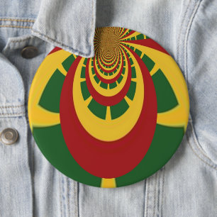Schöne Phantastische Rasta-Farben Kunstdrucken Button