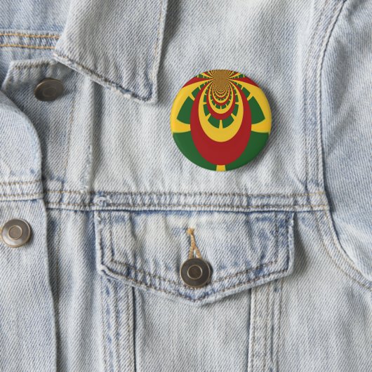 Schöne Phantastische Rasta-Farben Kunstdrucken Button (Beispiel)