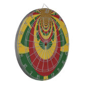 Schöne Phantastische Rasta-Farben Kunstdrucken Dartscheibe (Vorderseite Links)