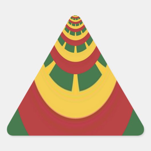 Schöne Phantastische Rasta-Farben Kunstdrucken Dreieckiger Aufkleber (Vorderseite)