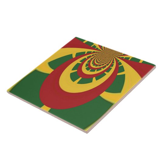Schöne Phantastische Rasta-Farben Kunstdrucken Fliese (Seite)