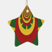 Schöne Phantastische Rasta-Farben Kunstdrucken Keramik Ornament (Rechts)