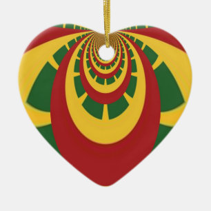 Schöne Phantastische Rasta-Farben Kunstdrucken Keramikornament