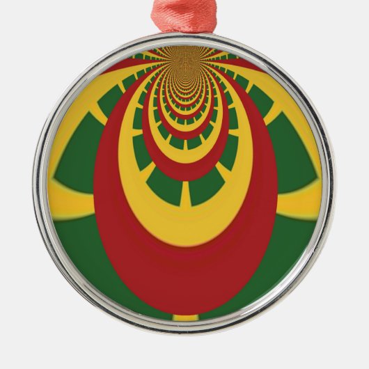 Schöne Phantastische Rasta-Farben Kunstdrucken Ornament Aus Metall (Vorne)