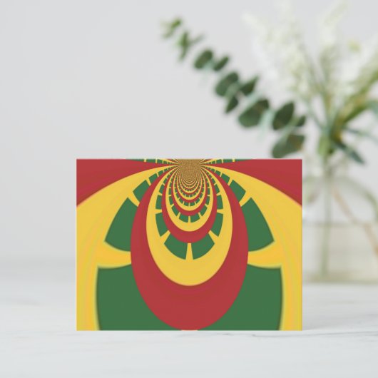 Schöne Phantastische Rasta-Farben Kunstdrucken Postkarte (Stehend Vorderseite)