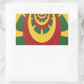 Schöne Phantastische Rasta-Farben Kunstdrucken Rechteckiger Aufkleber (Tasche)