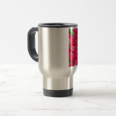 Schöne Phantastische Rote Blume Reisen Mug Reisebecher (Vorderseite Links)