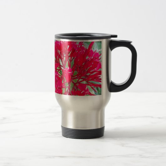 Schöne Phantastische Rote Blume Reisen Mug Reisebecher (Rechts)