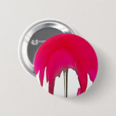 Schöne phantastische Rote Rose unter weißem Himmel Button (Vorne & Hinten)