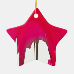 Schöne phantastische Rote Rose unter weißem Himmel Keramik Ornament