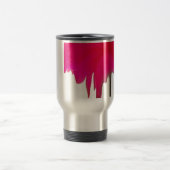 Schöne phantastische Rote Rose unter weißem Himmel Reisebecher (Mittel)