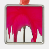 Schöne phantastische Rote Rose unter weißem Himmel Silbernes Ornament (Vorne)