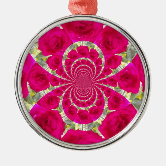 Schöne Phantastische Rote Rosen.jpg Ornament Aus Metall (Vorne)